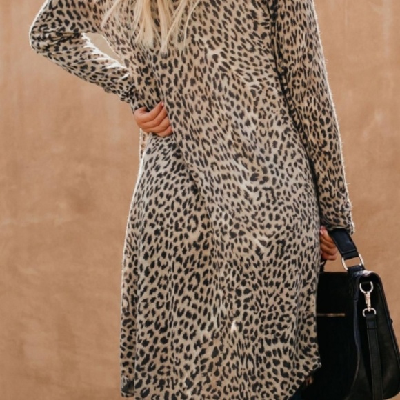🎉HP🎉1 left Leopard Print Long Cardigan/duster! - Picture 4 of 8